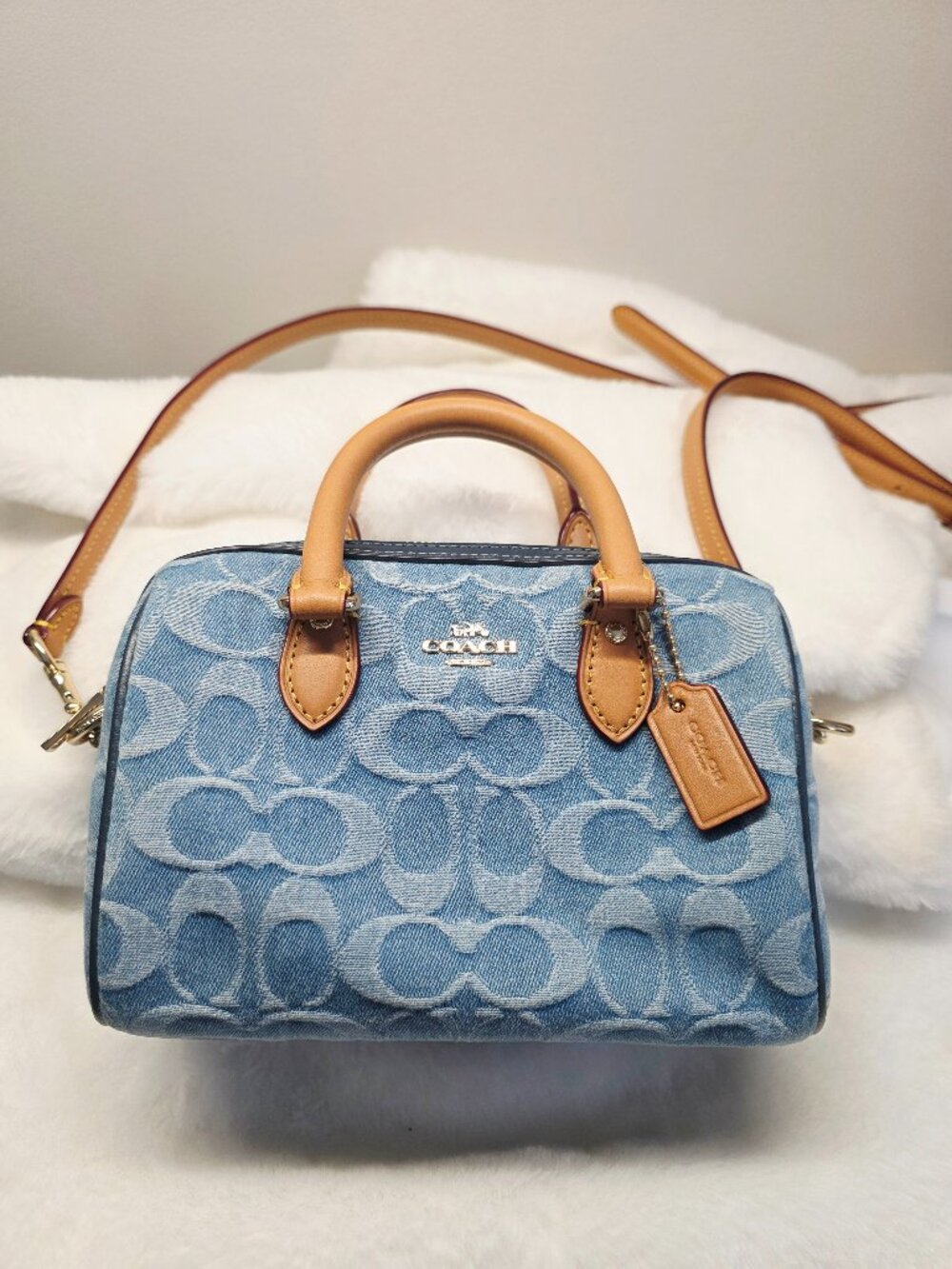 Coach Mini Rowan Crossbody Bag in Signature Denim-SOLD OUT ONLINE!